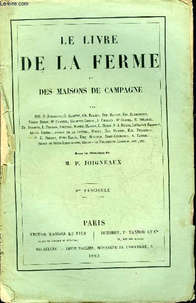 LE LIVRE DE LA FERME ET MAISONS DE CAMPAGNE - 6EME FASCICULE