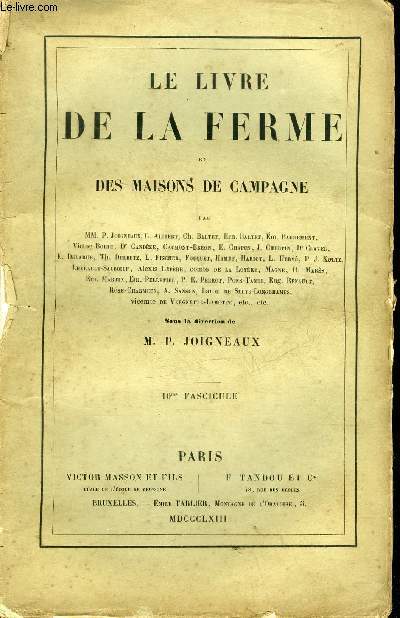 LE LIVRE DE LA FERME ET MAISONS DE CAMPAGNE - 10EME FASCICULE