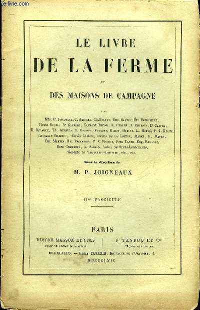 LE LIVRE DE LA FERME ET MAISONS DE CAMPAGNE - 11EME FASCICULE