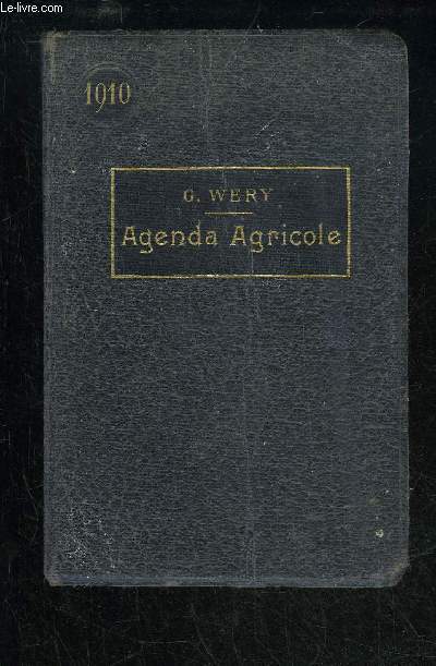 AGENDA AGRICOLE 1910