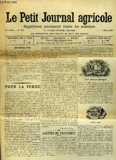 LE PETIT JOURNAL AGRICOLE N 583 - Pour la terre, (Hippolyte Gomot).