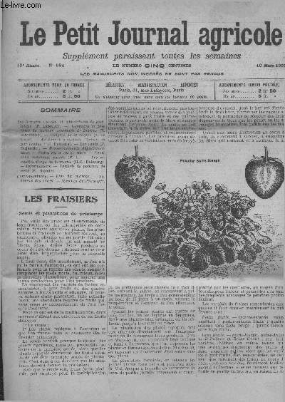 LE PETIT JOURNAL AGRICOLE N 584 - Les fraisiers : semis et plantations de printemps (P. Laborde).