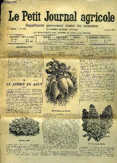 LE PETIT JOURNAL AGRICOLE N 605 - Le jardin en Aot (P. Laborde).