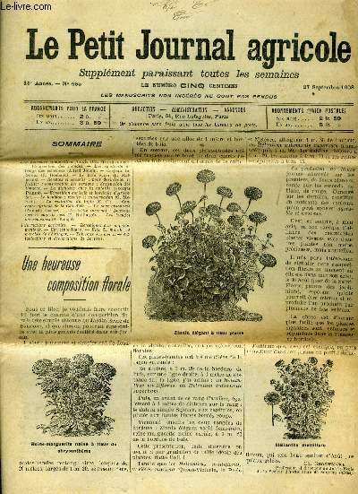 LE PETIT JOURNAL AGRICOLE N 665 - Une heureuse composition florale (Ch. Grosdemange).