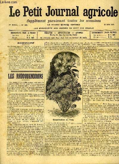 LE PETIT JOURNAL AGRICOLE N 860 - Les Rhododendrons (P. Laborde).