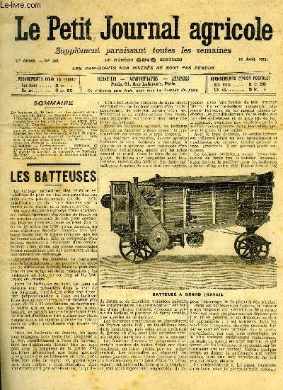 LE PETIT JOURNAL AGRICOLE N 868 - Les batteuses (A. Boijeau).