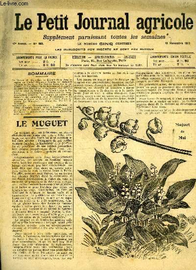 LE PETIT JOURNAL AGRICOLE N 880 - Le Muguet (P. Dujardin).