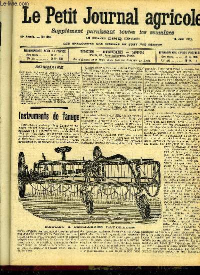 LE PETIT JOURNAL AGRICOLE N 911 - Instruments de fanage (L. Bernard).