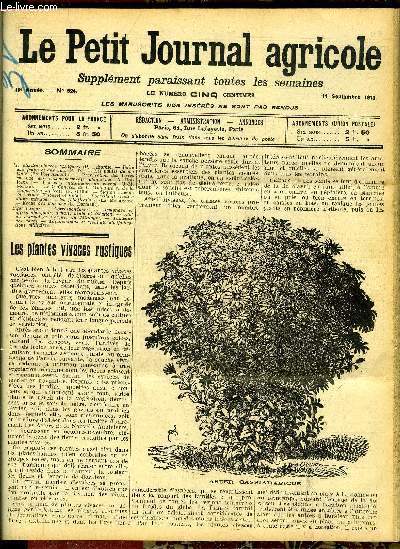 LE PETIT JOURNAL AGRICOLE N 924 - Les plantes vivaces rustiques. (P. Laborde).