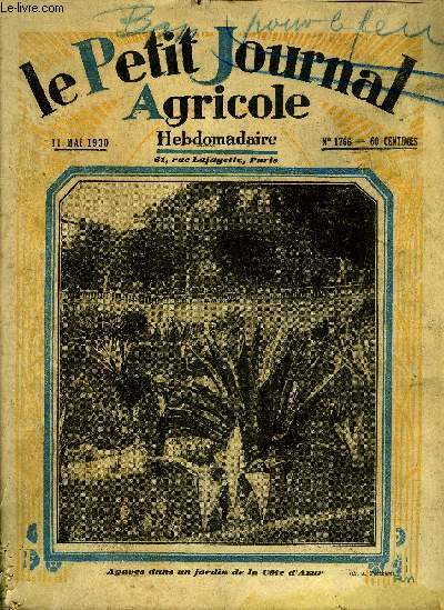 LE PETIT JOURNAL AGRICOLE N 1766 - Informations : Foire de Limoges ; Concours de la race bovine montbliarde ; Exposition d'aviculture d