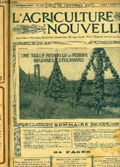 L'AGRICULTURE NOUVELLE N 1138 - HORTICULTURE.