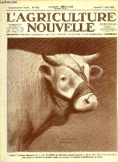 L'AGRICULTURE NOUVELLE N 1440 - Les races franaises au Concours gnral agricole de Paris, A.-M. Leroy.La main-d