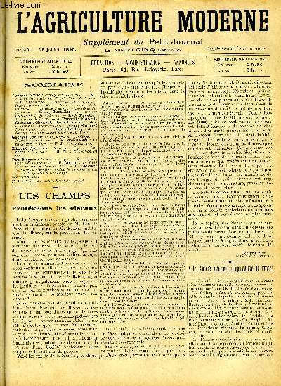 L'AGRICULTURE MODERNE N 29 - Georges Viret : Protgeons les oiseaux.