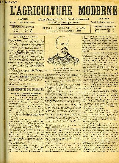 L'AGRICULTURE MODERNE N 119 - Hippolyte Gomot : La reprsentation de l'agriculture. Chambres d