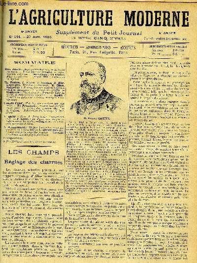 L'AGRICULTURE MODERNE N 191 - Mars-Abadie : Rglage des charrues.