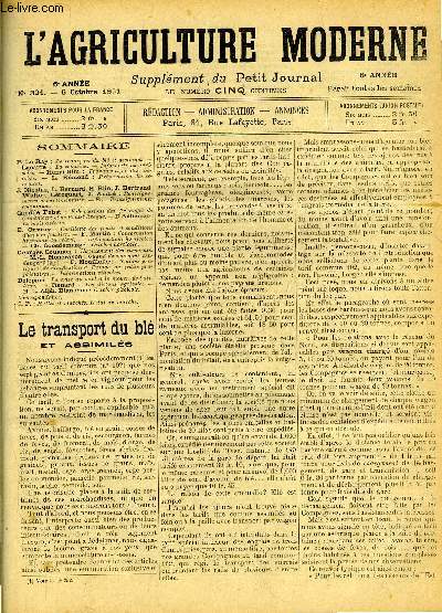 L'AGRICULTURE MODERNE N 301 - P. Le Ray : Le transport du bl et assimils.