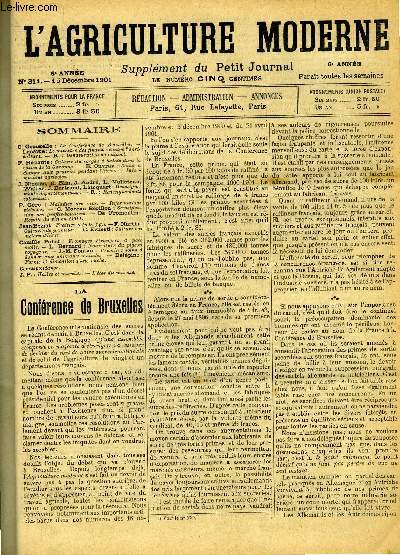 L'AGRICULTURE MODERNE N 311 - C. Grouzelle : La Confrence de Bruxelles.