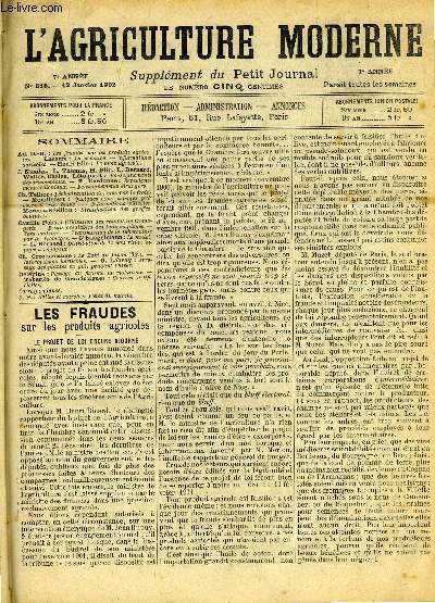 L'AGRICULTURE MODERNE N 315 - Ad. D.-H. : Les fraudes sur les produits agricoles.