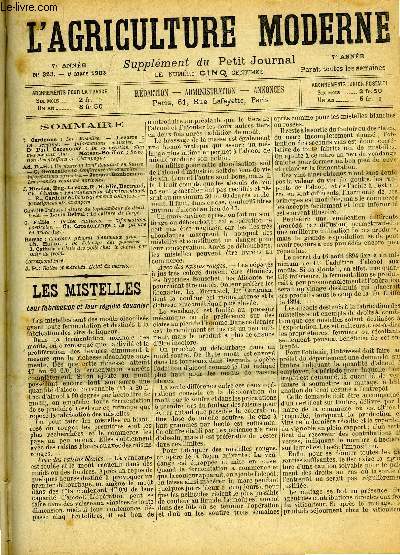 L'AGRICULTURE MODERNE N 323 - C. Cardonne : Les Mistelles.