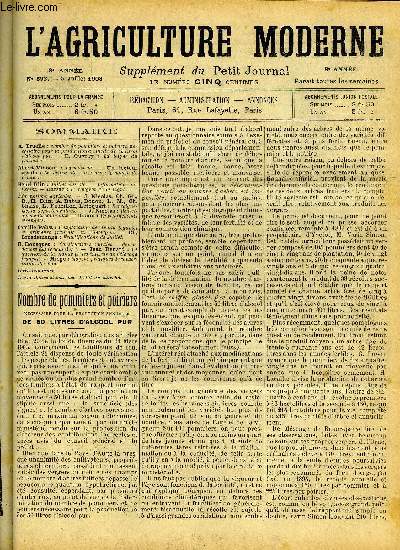 L'AGRICULTURE MODERNE N 392 - A. Truelle : Nombre de pommiers et poiriers ncessaire pour la produc lion annuelle de 50 litres d