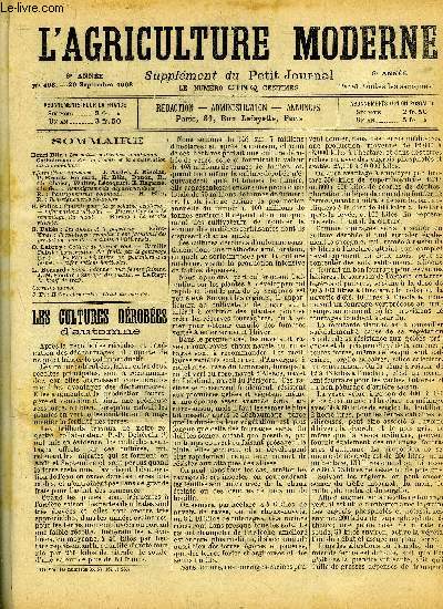 L'AGRICULTURE MODERNE N 403 - Henri Blin : Les cultures drobes d'automne.