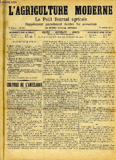 L'AGRICULTURE MODERNE N 419 - F. Molle : Culture de Vanglique.