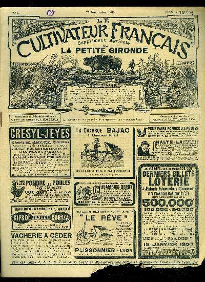 LE CULTIVATEUR FRANCAIS - Premire anne - N 5 - La scurit des routes.
