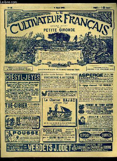 LE CULTIVATEUR FRANCAIS - Premire anne - N 20 - Les relations franco-espagnoles.