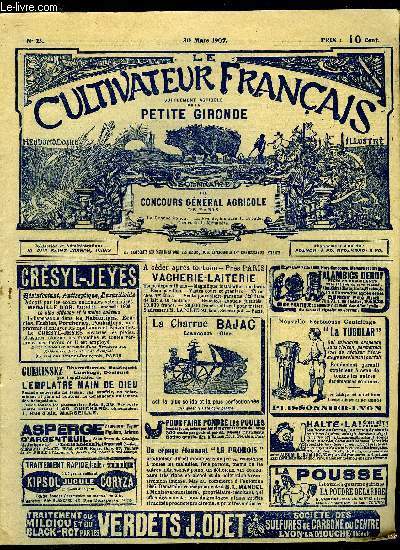 LE CULTIVATEUR FRANCAIS - Premire anne - N 23 - LE CONCOURS GNRAL AGRICOLEDE PARIS Le Cognac italien.