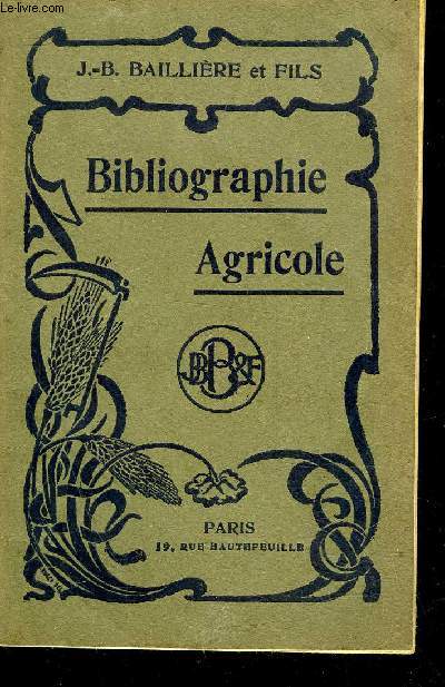 BIBLIOGRAPHIE AGRICOLE