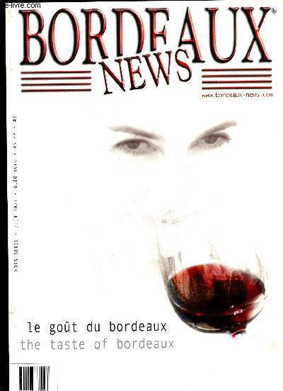 BORDEAUX NEWS JUIN 2001 - DbatLE GOUT DU BORDEAUXThe taste of Bordeaux Michel Bettane Jean-Nol Boidron Denis Dubourdieu Philippe Faure-Brac Yves Glories Daniel Lawton Max de Lestapis Robert Parker Jr.Ch'ng Poh Tiong Michel Rolland Serena Sutcliffe Ste