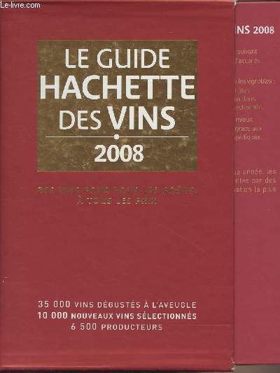 GUIDE HACHETTE DES VINS DE FRANCE 2008 + FROMAGES ET VINS