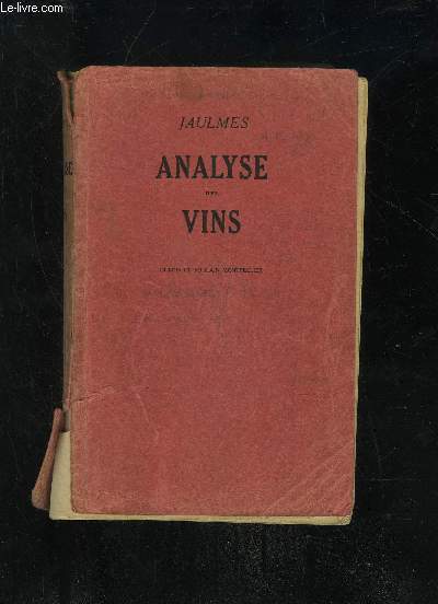 ANALYSE DES VINS