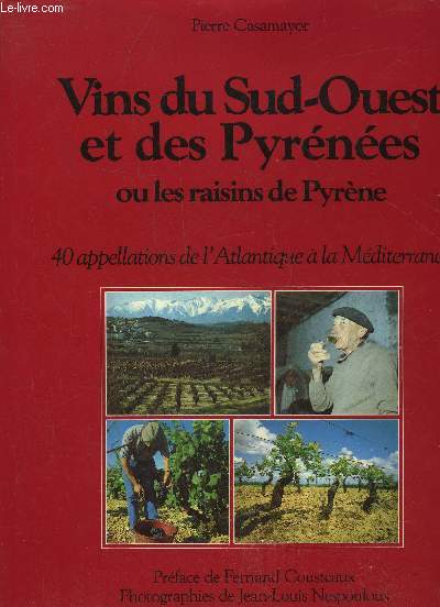 VINS DU SUD OUEST ET DES PYRENEES OU LES RAISINS DE PYRENE - 40 APPELLATIONS DE L'ATLANTIQUE A LA MEDITERRANNEE