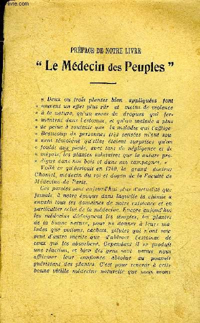 LE MEDECIN DES PEUPLES.