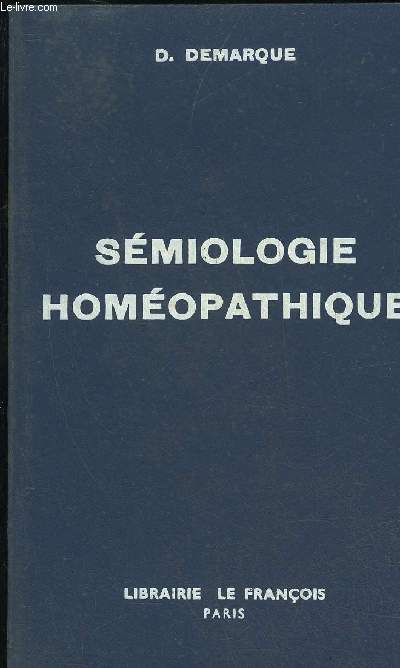 SEMIOLOGIE HOMEOPATHIQUE