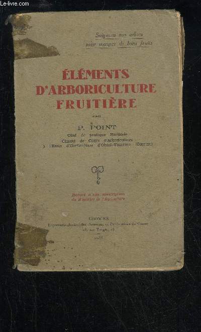 ELEMENTS D'ARBORICULTURE FRUITIERE