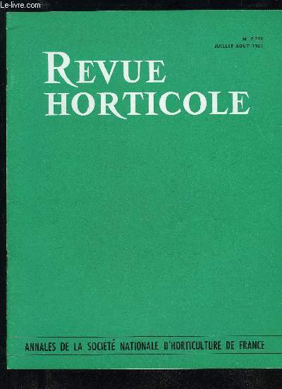 LA REVUE HORTICOLE 1967 N 2278 - Chronique horticole A la Socit Nationale d'Horticulture de France ..La culture du Gerbera sur le littoral mditerranen, parJ.-C. CAYROL . Concours de Roses 1967 ..Les Achmenes, par M. LECLRE .Les plus gros arbres de