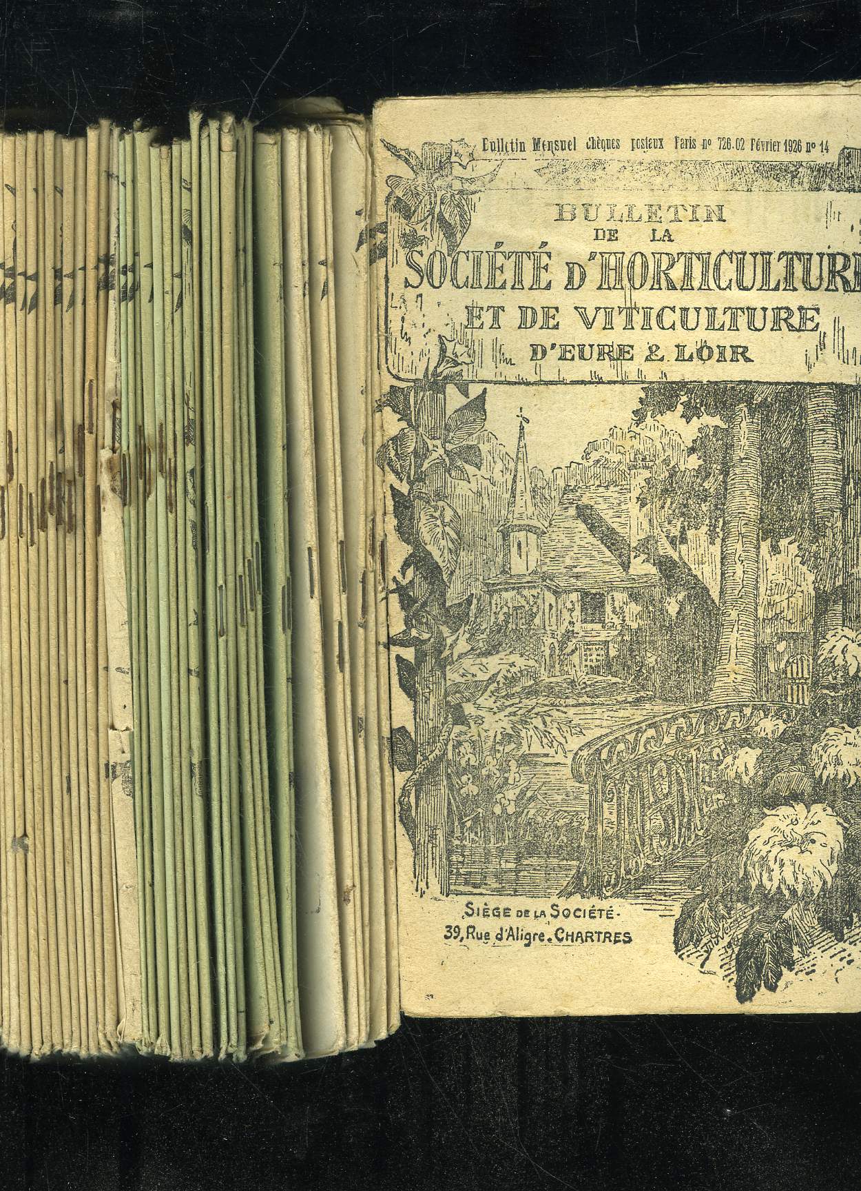 LOT DE 42 NUMEROS - BULLETIN DE LA SOCIETE D'HORTICULTURE ET DE VITICULTURE D'EURE ET LOIR - 1926 A 1934