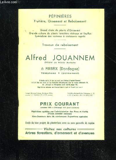 PRIX COURANT AUTOMNE 1970 PRINTEMPS 1971