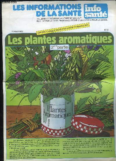 LES INFORMATIONS DE LA SANTE N58 - LES PLANTES AROMATIQUES - 2EME PARTIE