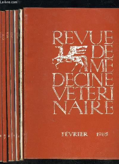 REVUE DE MEDECINE VETERINAIRE - TOME 135 7 NUMEROS