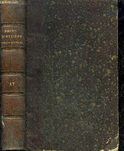 RECUEIL DE MEMOIRES ET OBSERVATIONS SUR L'HYGIENE ET LA MEDECINE VETERINAIRES MILITAIRES 2E SERIE TOME 17 - Observation d'un cas isol d'eczma gnralis - alopcie partielle parasitaire - complications abdominales de la diathse gourmeuse etc.