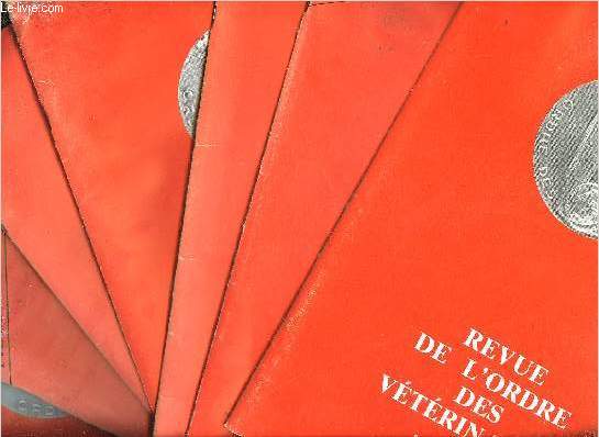 REVUE DE L'ORDRE DES VETERINAIRES - LOT DE 23 NUMEROS (23 VOLUMES) - 1984 - 1990 - VOIR NOTICE.