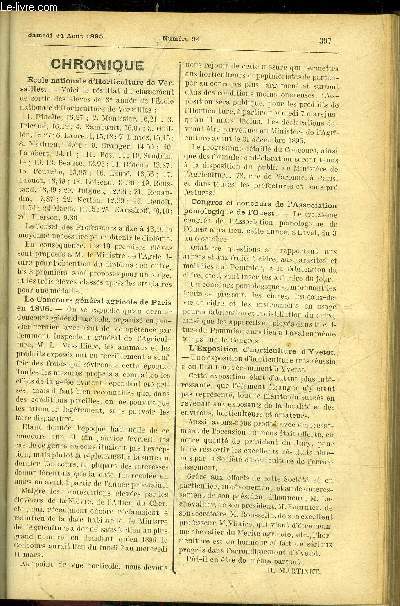 LE PETIT JARDIN ILLUSTRE N 94 - Chronique, H. Martinet ; Le lis tigr, Albert Maumen ; Le poirier, A. Gourlot ; Le tabac blanc odorant, Ad. van den heede ; Oignon rouge pale de niort, D. Guihneuf ; Le rosier, Albert Maumen ; Soleil annuel double multi