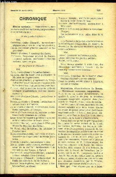 LE PETIT JARDIN ILLUSTRE N 147 - Chronique ; Le grevillea preissi, A. Van den heede ; Le chou fleur sur couche, L. Flament ; L'amarante, H. Tassel ; Les hlianthmes, H. Correvon ; Les Lagerstroemia, J. Luquet ; Kalanchoe carnea, J. Sallier ; Des pinceme