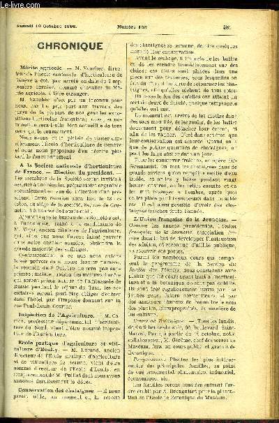 LE PETIT JARDIN ILLUSTRE N 153 - Les amorpha, A. Gourlot ; Kopsia Fucticosa, J. Luquet ; Culture de l'impatiens sultani en plein air, E. Berger ; Au sujet des cyperus, Albert Maumen ; Hivernage des artichauts, P. Lepage ; Culture des lis, Ernest Bergman