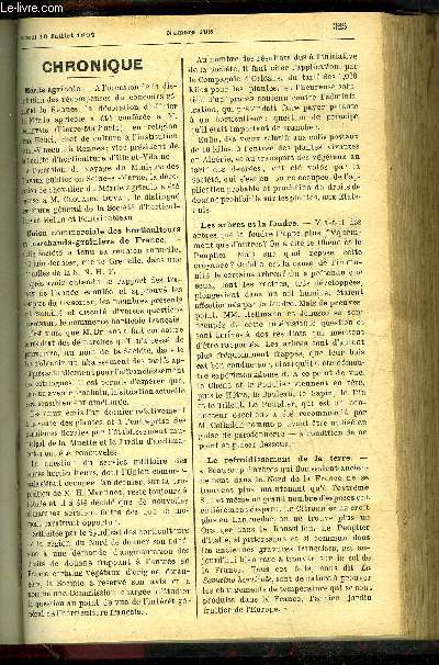 LE PETIT JARDIN ILLUSTRE N 192 - Chronique ; Quelques oprations de la taille d't ; March floral des halles et march floral du quai, la fte des fleurs, Albert Maumen ; L'erythrine crete-de-coq, Ad. van den heede ; Les blandfordia, L. L. C. ;