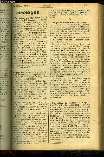 LE PETIT JARDIN ILLUSTRE N 226 - Les plantes annuelles dans l'ornementation des corbeilles, par M. S. Mottet ; Les Chou-fleurt d't et les Choux-fleurs d'automne, par M. J. Foussat; Les engrais au potager, par M. Henri Blin ; La rouille de V Asperge, p