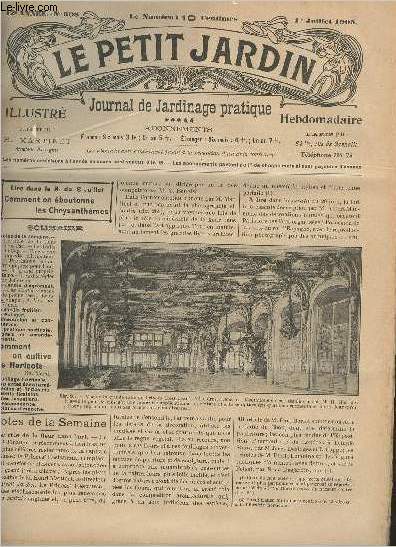 LE PETIT JARDIN ILLUSTRE N 608 - 1er juil. 1905 - Le rle de la fleur dans l'art - Les fruits du Cap - Un curieux procd d'irrigation - Prvisions mtorologiques pour l't - Un grand propritaire - Les dix rgles de Jefferson - Les plantes vivaces